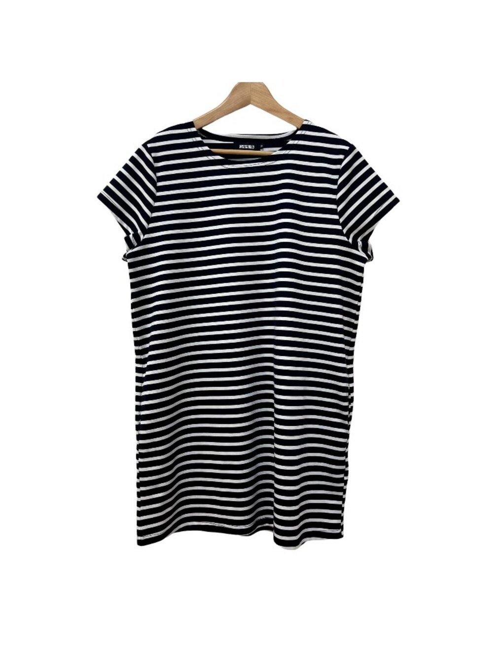 Missguided Black & White Striped Summer Short Dress w/Pockets sz 14